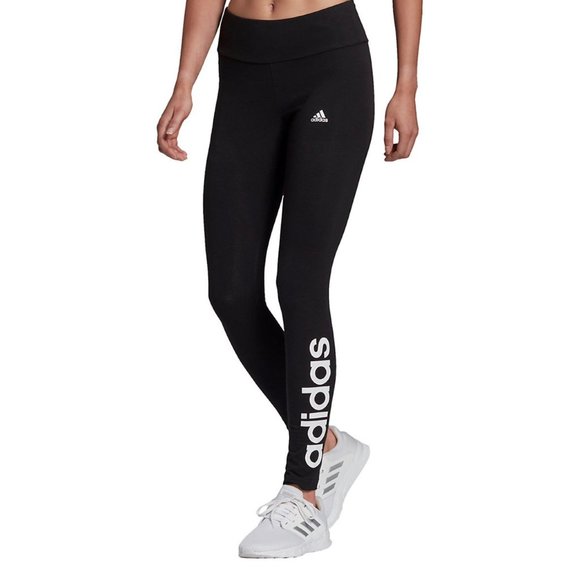 Women's adidas Essential Linear Logo High-Waisted Leggings NWT (SM) - Picture 1 of 7